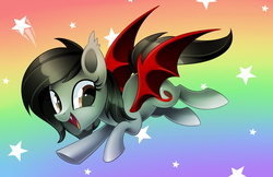 Size: 2672x1731 | Tagged: safe, artist:scarlet-spectrum, oc, oc only, oc:scarlet spectrum, bat pony, pony, cute, female, flying, mare, solo