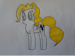 Size: 960x725 | Tagged: safe, artist:danishtreats, surprise, pegasus, pony, g1, g4, female, g1 to g4, generation leap, pencil drawing, smiling, solo, traditional art