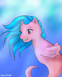 Size: 576x720 | Tagged: safe, artist:stealthclaw96, wavedancer, sea pony, g1, g3, female, g1 to g3, generation leap, paint tool sai, solo