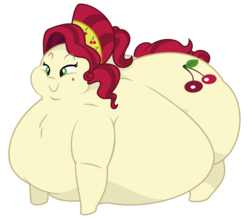 Size: 7000x6125 | Tagged: safe, artist:secretgoombaman12345, artist:worstsousaphonehorse, color edit, edit, cherry jubilee, pony, g4, absurd resolution, belly, chubby jubilee, colored, fat, female, huge butt, impossibly large belly, impossibly large butt, large belly, large butt, morbidly obese, obese, simple background, solo, transparent background, vector