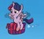 Size: 181x160 | Tagged: safe, artist:jay fosgitt, idw, twilight sparkle, alicorn, pony, for the pony who has everything, g4, spoiler:comic, spoiler:comic50, box, female, flying, picture for breezies, present, solo, twilight sparkle (alicorn)