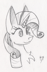 Size: 2106x3210 | Tagged: safe, artist:php122, rarity, pony, unicorn, g4, female, high res, lineart, monochrome, sketch, solo, traditional art