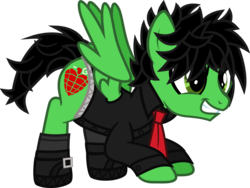 Size: 969x728 | Tagged: safe, artist:lightningbolt, derpibooru exclusive, pegasus, pony, g4, .svg available, american idiot, belt, billie joe armstrong, boots, buckle, clothes, eyeliner, eyeshadow, green day, grin, imminent pounce, makeup, male, messy mane, messy tail, necktie, partially open wings, ponified, shirt, shoes, show accurate, simple background, smiling, smug, socks, solo, stallion, svg, transparent background, vector, wings
