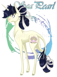 Size: 1220x1640 | Tagged: safe, artist:cranberry--zombie, oc, oc only, oc:sea pearl, pony, unicorn, abstract background, female, mare, solo