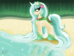 Size: 1280x960 | Tagged: safe, artist:php62, oc, oc only, oc:te fiti, original species, pond pony, pony, eyeshadow, flower, jewelry, looking back, makeup, necklace, solo, unshorn fetlocks