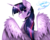 Size: 4000x3200 | Tagged: safe, artist:minelvi, artist:sonica98, twilight sparkle, alicorn, pony, g4, collaboration, detailed, female, looking back, simple background, solo, spread wings, transparent background, twilight sparkle (alicorn)