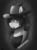 Size: 1854x2478 | Tagged: safe, artist:ciderpunk, oc, oc only, oc:coldbrewcoffee, pony, bandana, beard, bust, clothes, cowboy, cowboy hat, facial hair, feather, hat, monochrome, portrait, scar, solo