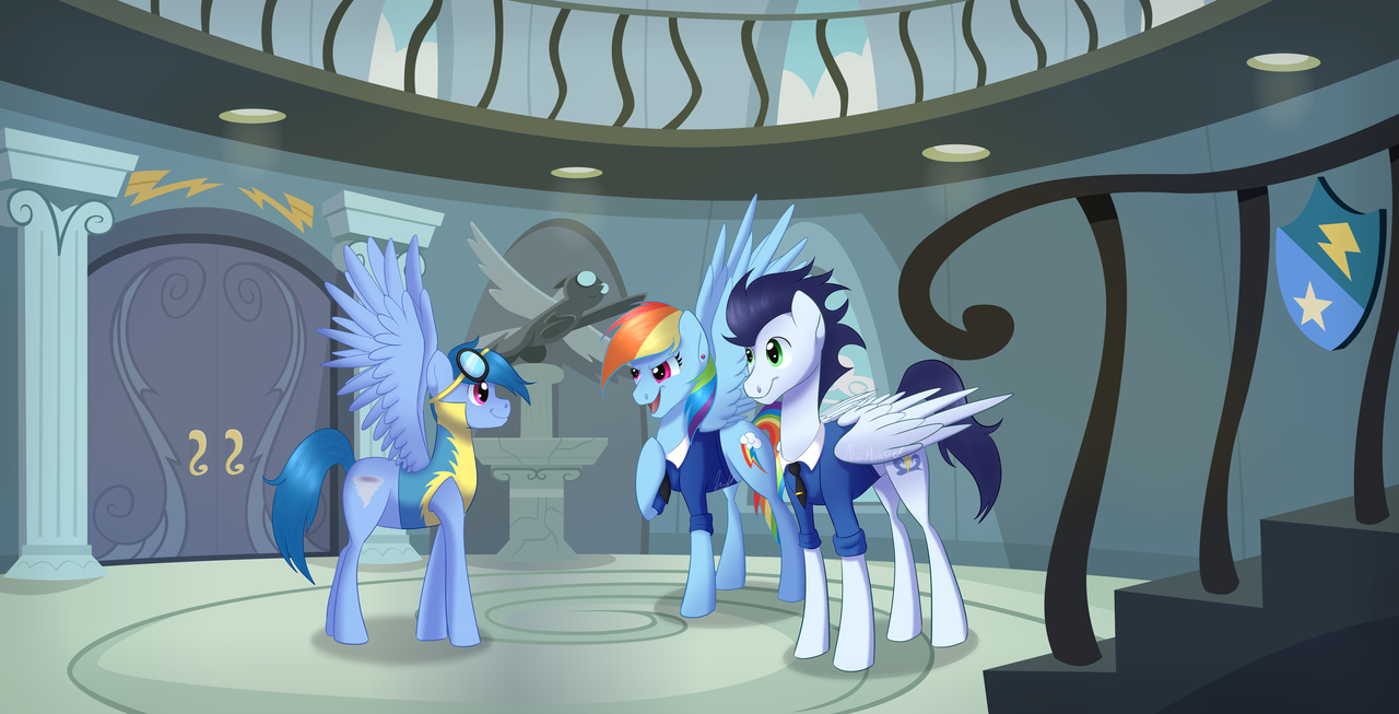 Safe Artist Nivimonster Rainbow Dash Soarin Oc Pegasus