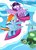 Size: 2562x3543 | Tagged: safe, artist:rainbowyoshi305, rainbow dash, tank, twilight sparkle, alicorn, pony, g4, 30 day otp challenge, female, high res, lesbian, scared, ship:twidash, shipping, snow, snowboard, twilight sparkle (alicorn)