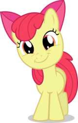 Size: 2877x4505 | Tagged: safe, artist:tomfraggle, apple bloom, earth pony, pony, g4, hearts and hooves day (episode), adorabloom, cute, female, high res, simple background, smiling, solo, transparent background, vector