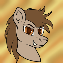 Size: 4000x4000 | Tagged: safe, artist:caduceus, artist:caduceusart, oc, oc only, oc:toffee scotch, pony, bust, gradient background, male, portrait, profile, solo