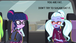 Size: 1280x720 | Tagged: safe, lemon zest, sci-twi, sugarcoat, twilight sparkle, equestria girls, g4, my little pony equestria girls: friendship games, image macro, meme