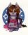 Size: 1880x2332 | Tagged: safe, artist:0okami-0ni, oc, oc only, oc:fenya, pony, book, bow, clothes, mug, scarf, solo, stars