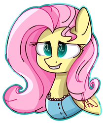 Size: 1722x2000 | Tagged: safe, artist:vanillashineart, fluttershy, pony, g4, bust, clothes, female, heart eyes, portrait, simple background, smiling, solo, white background, wingding eyes
