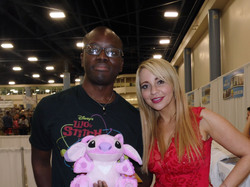 Size: 2853x2139 | Tagged: safe, human, angel (lilo and stitch), barely pony related, florida supercon, high res, irl, irl human, lilo and stitch, photo, plushie, tara strong