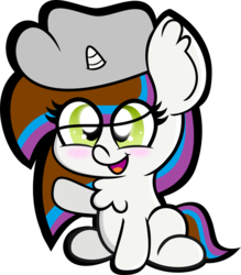 Size: 745x851 | Tagged: safe, artist:tommy-taco, oc, oc only, oc:tommy taco, pony, hat, solo