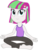 Size: 1279x1671 | Tagged: safe, artist:sketchmcreations, blossomforth, equestria girls, g4, barefoot, clothes, equestria girls-ified, feet, female, lotus position, meditating, simple background, solo, tank top, transparent background, vector