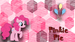 Size: 1366x768 | Tagged: safe, artist:saphirabjarskular, pinkie pie, pony, g4, cutie mark, female, solo, vector, wallpaper