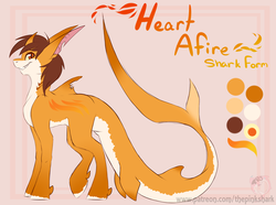 Size: 1280x951 | Tagged: safe, artist:pinktabico, oc, oc only, oc:heart afire, original species, shark pony, commission, looking back, male, raised leg, reference sheet, simple background, smiling, solo, stallion