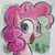 Size: 1080x1080 | Tagged: safe, artist:agnes garbowska, pinkie pie, earth pony, pony, g4, bust, female, looking at you, portrait, solo, traditional art, watercolor painting