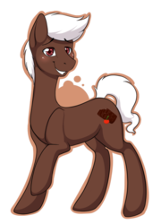 Size: 540x751 | Tagged: safe, artist:heartscharm, oc, oc only, oc:cherry cordial, earth pony, pony, grin, male, smiling, solo, stallion