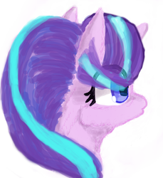 Size: 640x700 | Tagged: safe, artist:violaconcert, derpibooru exclusive, starlight glimmer, pony, g4, bust, female, simple background, solo, white background