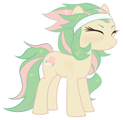 Size: 2755x2690 | Tagged: safe, artist:sorasku, oc, oc only, oc:butterfly kisses, earth pony, pony, eyes closed, female, high res, mare, simple background, solo, transparent background