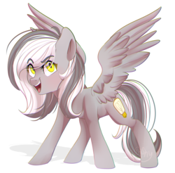 Size: 1024x1006 | Tagged: safe, artist:slasharu, oc, oc only, pegasus, pony, female, mare, simple background, solo, spread wings, transparent background