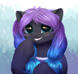 Size: 1000x950 | Tagged: safe, artist:peachmayflower, oc, oc only, earth pony, pony, female, mare, smiling, solo