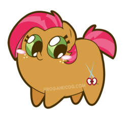 Size: 600x557 | Tagged: safe, artist:coggler, artist:frog&cog, artist:gopherfrog, babs seed, pony, g4, blushing, chubbie, female, simple background, solo, transparent background