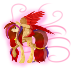 Size: 4000x3500 | Tagged: safe, artist:stormcloud-yt, oc, oc only, oc:louren hearten, pegasus, pony, abstract background, colored wings, raised hoof, simple background, solo, transparent background