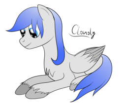 Size: 1700x1500 | Tagged: safe, artist:cloudy95, oc, oc only, oc:music wave, pegasus, pony, male, prone, simple background, solo, stallion, transparent background