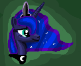 Size: 159x130 | Tagged: safe, artist:platinumdrop, princess luna, pony, g4, doodle, female, flockmod, solo