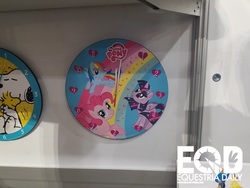 Size: 1600x1200 | Tagged: safe, pinkie pie, rainbow dash, twilight sparkle, alicorn, pony, g4, clock, irl, merchandise, photo, toy fair, toy fair 2017, twilight sparkle (alicorn)