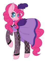 Size: 1212x1592 | Tagged: safe, artist:chaostrical, pinkie pie, earth pony, pony, g4, base used, female, saloon dress, saloon pinkie, simple background, solo, transparent background