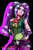 Size: 1280x1920 | Tagged: safe, artist:darkmirroremo23, aria blaze, equestria girls, g4, my little pony equestria girls: rainbow rocks, black background, clothes, eyeshadow, female, jewelry, lidded eyes, looking at you, makeup, pendant, simple background, smiling, solo