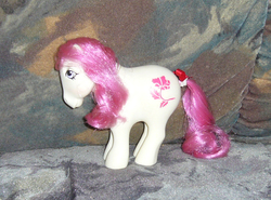 Size: 883x654 | Tagged: safe, artist:fizzy--love, august poppy, pony, g1, birthflower ponies, irl, photo, solo, toy