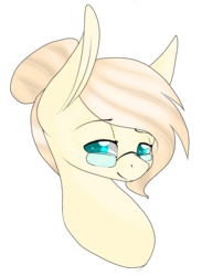 Size: 996x1359 | Tagged: safe, artist:cyrinthia, oc, oc only, earth pony, pony, bust, female, glasses, mare, portrait, simple background, solo, transparent background