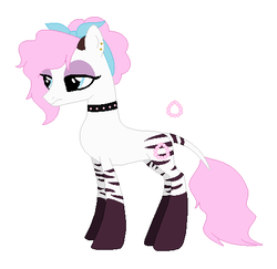 Size: 494x480 | Tagged: safe, artist:sleepydoodles, oc, oc only, hybrid, okapi, solo