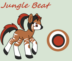 Size: 688x584 | Tagged: safe, artist:tobiseh, oc, oc only, hybrid, okapi, pony, unicorn, solo