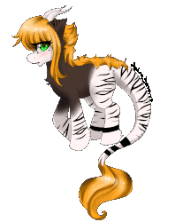 Size: 2344x2961 | Tagged: safe, artist:fur-what-loo, oc, oc only, dragon, hybrid, okapi, gif, high res, non-animated gif, solo