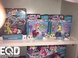 Size: 1200x900 | Tagged: safe, bubble splash, fluttershy, lilly drop, fish, turtle, equestria daily, g4, my little pony: the movie, brushable, cute, cuteness overload, daaaaaaaaaaaw, hnnng, irl, land & sea fashion styles, package, photo, playset, sea filly, sea foal, toy, toy fair, toy fair 2017