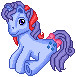 Size: 76x77 | Tagged: safe, artist:katcombs, sparkler (g1), pony, g1, base used, bow, female, gif, non-animated gif, pixel art, simple background, solo, tail bow, transparent background