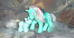 Size: 1147x594 | Tagged: safe, artist:fizzy--love, fizzy, wiggles, g1, blushing, irl, photo, toy