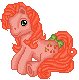 Size: 79x80 | Tagged: safe, artist:katcombs, cherries jubilee, pony, g1, base used, female, gif, non-animated gif, pixel art, simple background, solo, transparent background