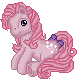 Size: 79x80 | Tagged: safe, artist:katcombs, cotton candy (g1), pony, g1, base used, female, gif, non-animated gif, pixel art, simple background, solo, transparent background