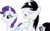 Size: 1024x644 | Tagged: safe, artist:barrfind, rarity, oc, oc:barrfind, pony, unicorn, g4, canon x oc, eyes closed, female, male, rarifind, shipping, simple background, straight, talking, transparent background, vector, watermark