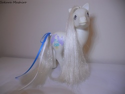 Size: 4000x3000 | Tagged: safe, artist:ushi-de-bray, pony bride, pony, g1, bow, irl, photo, solo, tail bow, toy