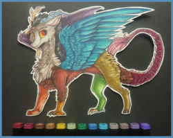 Size: 1764x1407 | Tagged: safe, artist:tay-niko-yanuciq, discord, g4, looking at you, smiling, traditional art