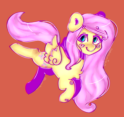 Size: 1460x1381 | Tagged: safe, artist:yuki-ponyartist, artist:yunieelloa, fluttershy, pony, g4, chromatic aberration, female, simple background, solo